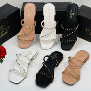 Luxury Studded Strappy Flat Sandals